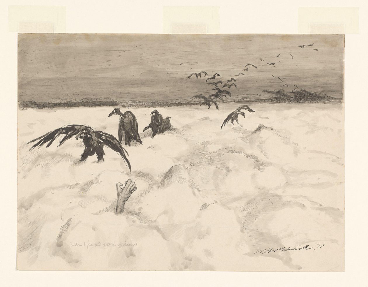 Inga nyheter längst fram (originaltitel på objekt) av Willem van Schaik (signed by artist)