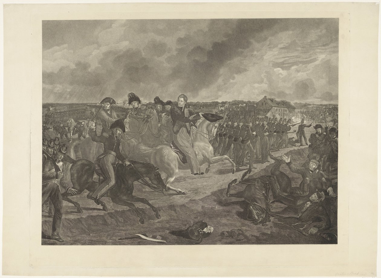 Prins av Orange i slaget vid Quatre-Bras, 1815 av Willem van Senus