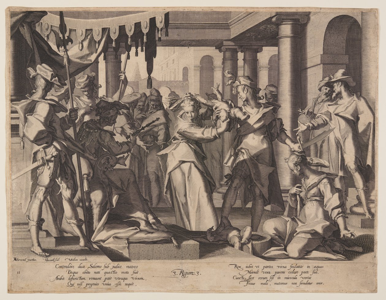 Salomos dom, plansch 2 från Thrones of Justice (Thronus Iustitiae) av Willem van Swanenburgh
