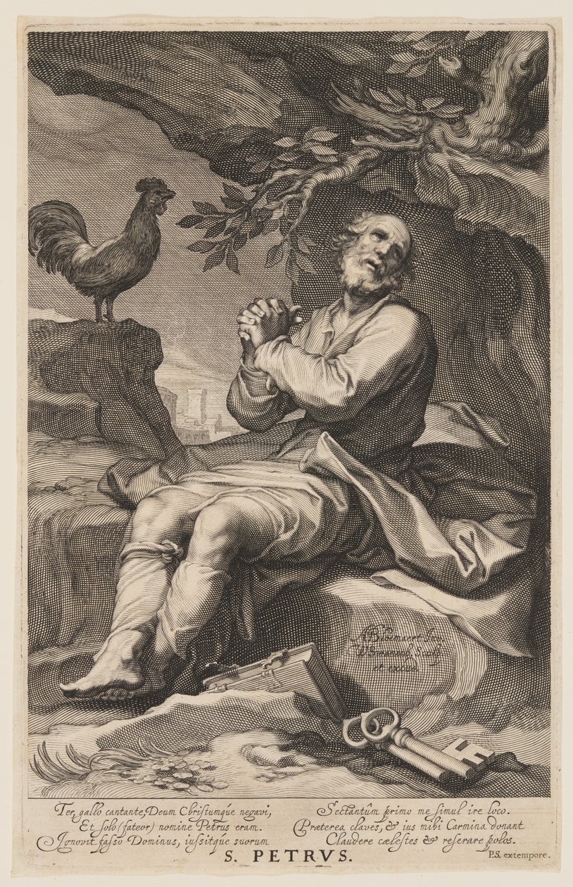St Petrus, från Syndare i Gamla och Nya testamentet av Willem van Swanenburgh