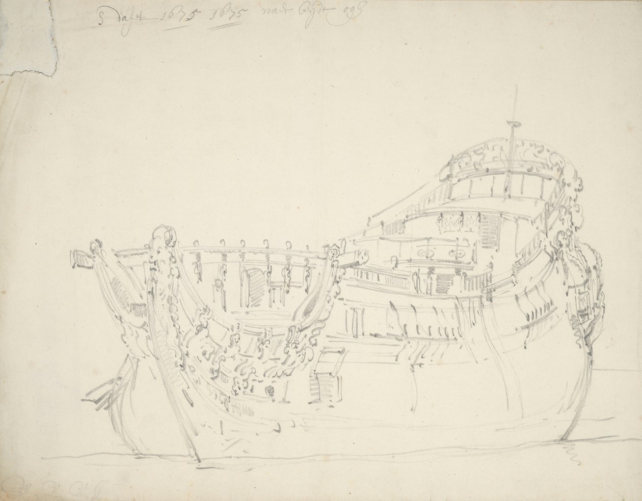 Porträtt av "St David av Willem van de Velde the Younger