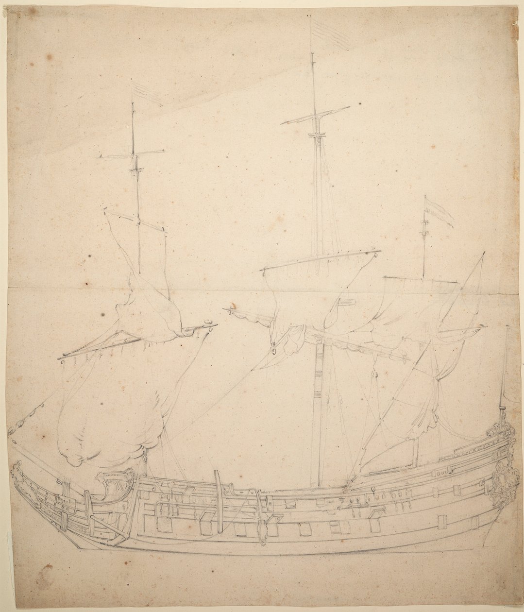 Porträtt av "Vrede" (), ca 1661 (offset, grafit) av Willem van de Velde the Younger