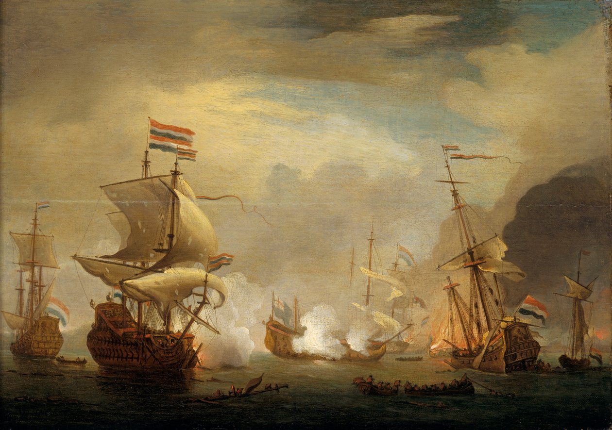 Slaget om Texel av Willem van de Velde the Younger