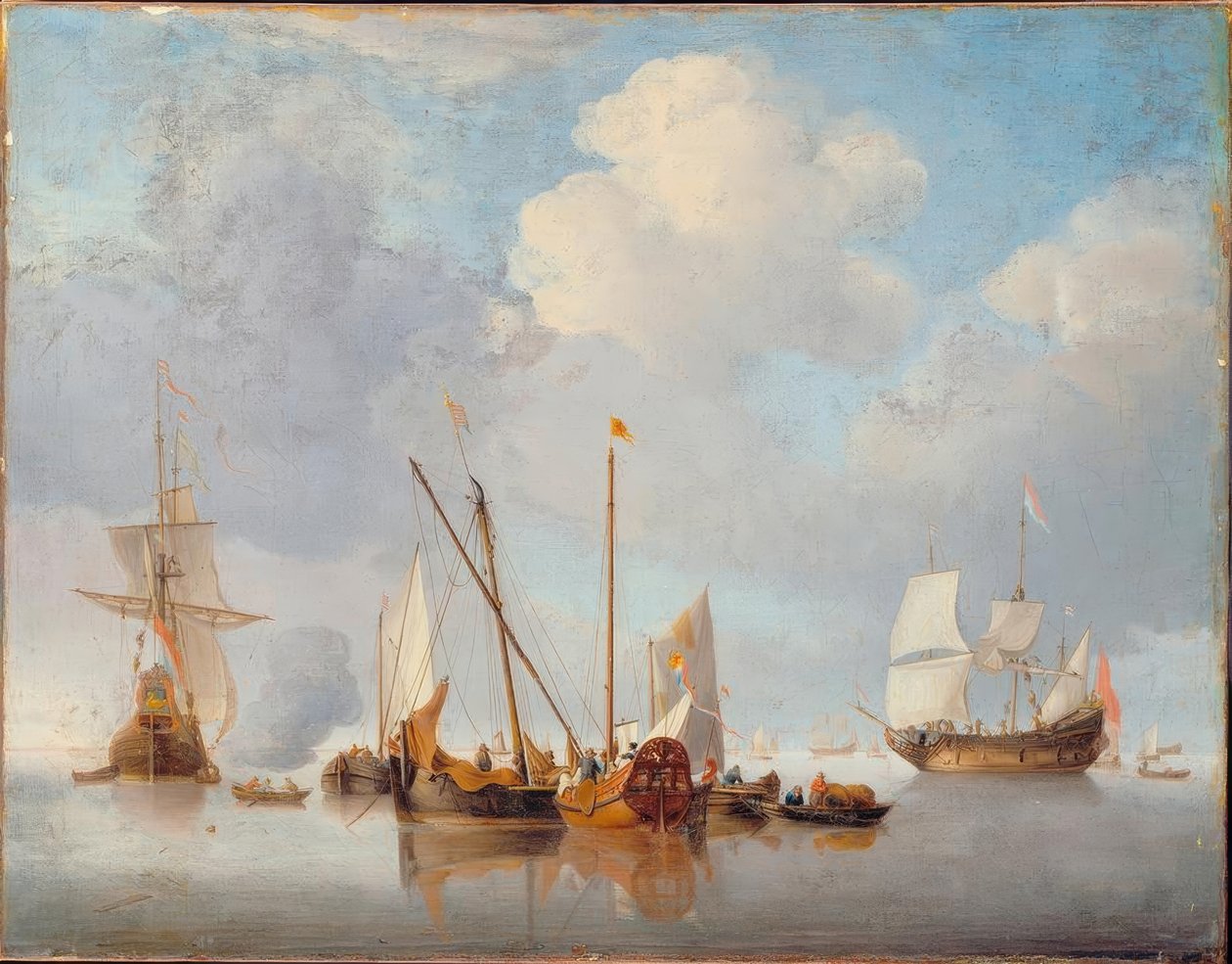 efter W. v. d. Velde d. J., Ett lugn av Willem van de Velde the Younger