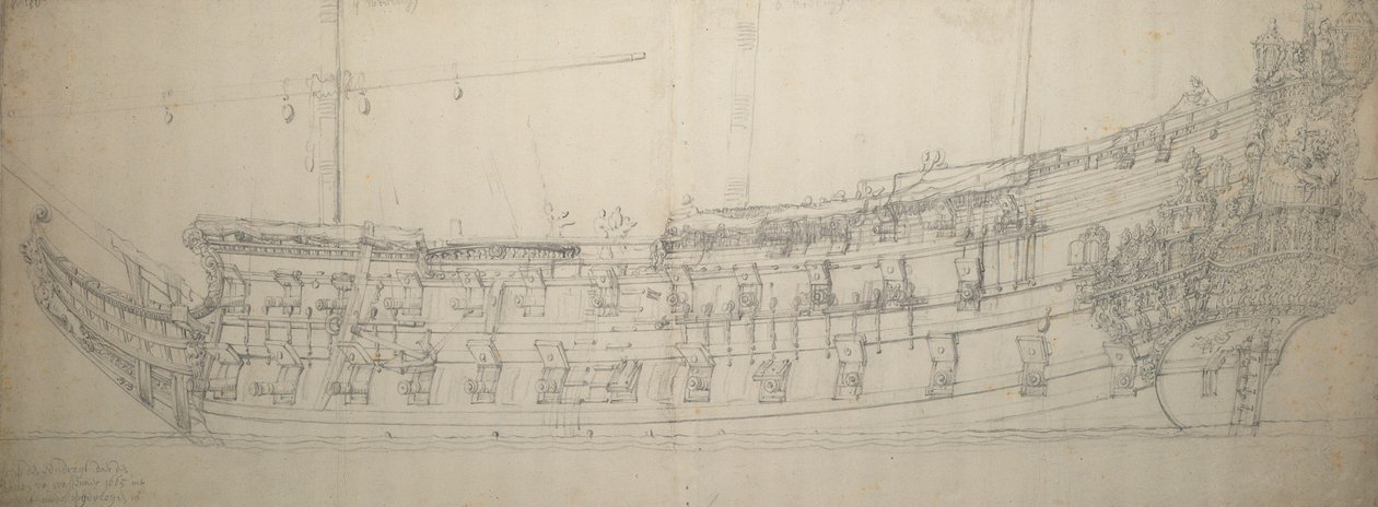Porträtt av "Eendracht av Willem van de the Elder Velde