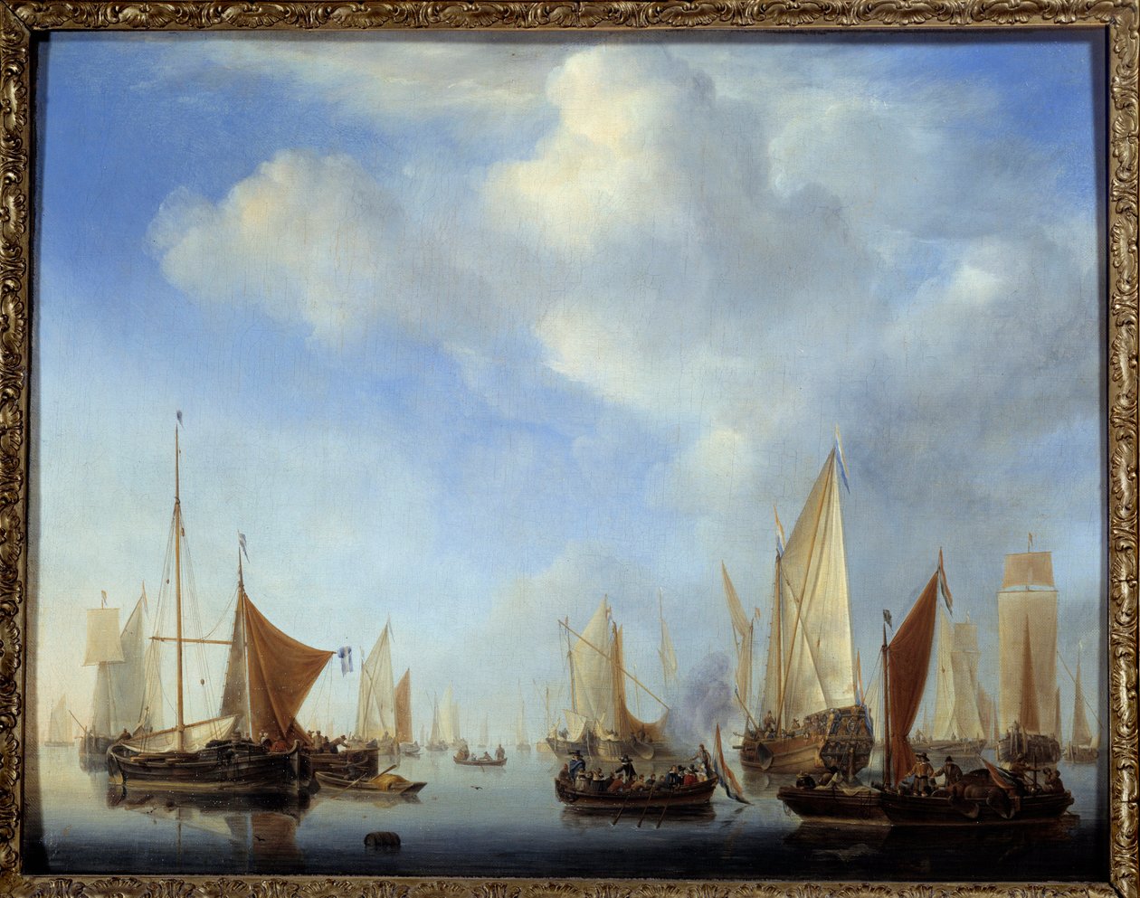 La petite fleet målning av Willem Van de Velde II le Jeune (1633-1707) av Willem van de Velde the Younger