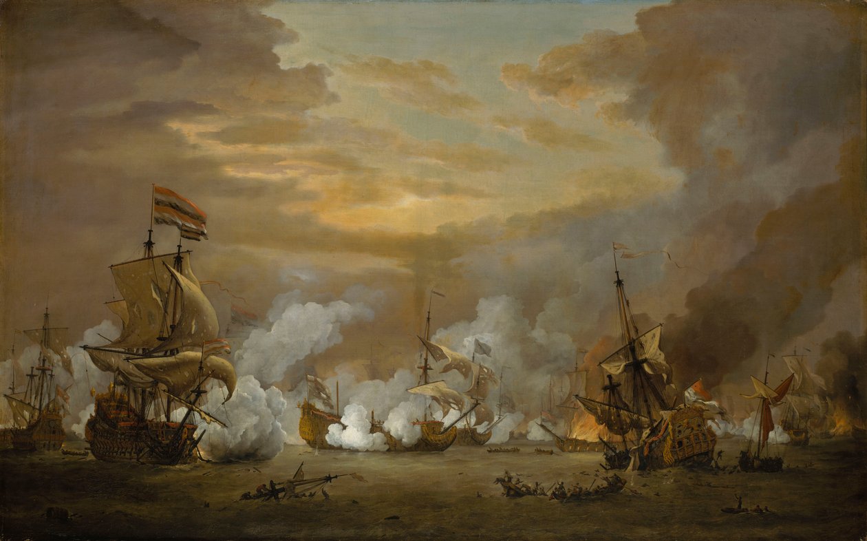 Slaget om Texel av Willem van de Velde the Younger