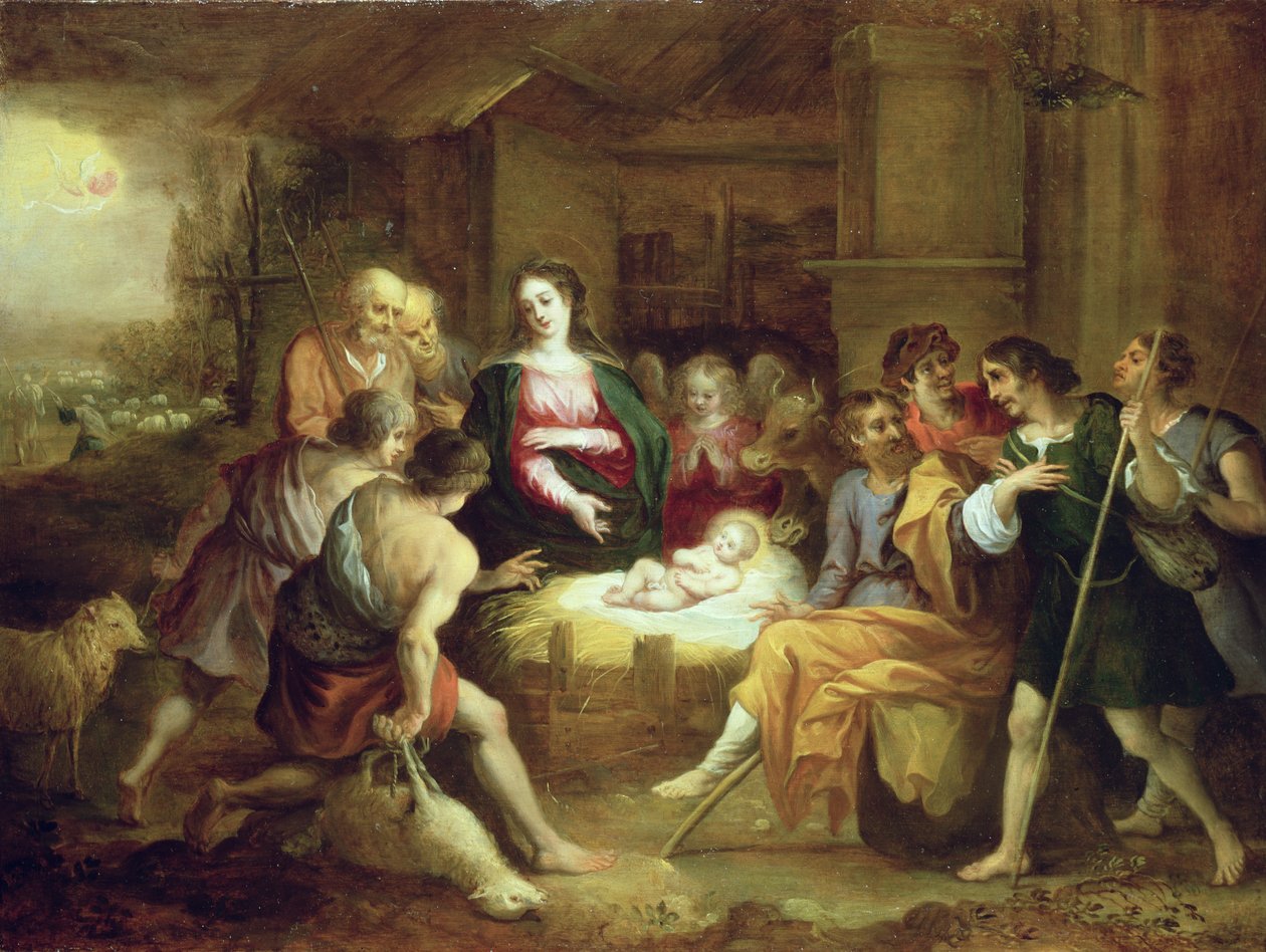Tillbedjan av herdarna av Willem van the Elder Herp