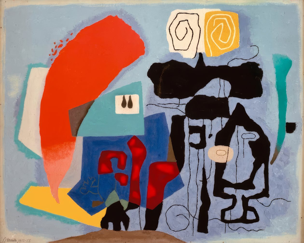 Faust på blått av Willi Baumeister