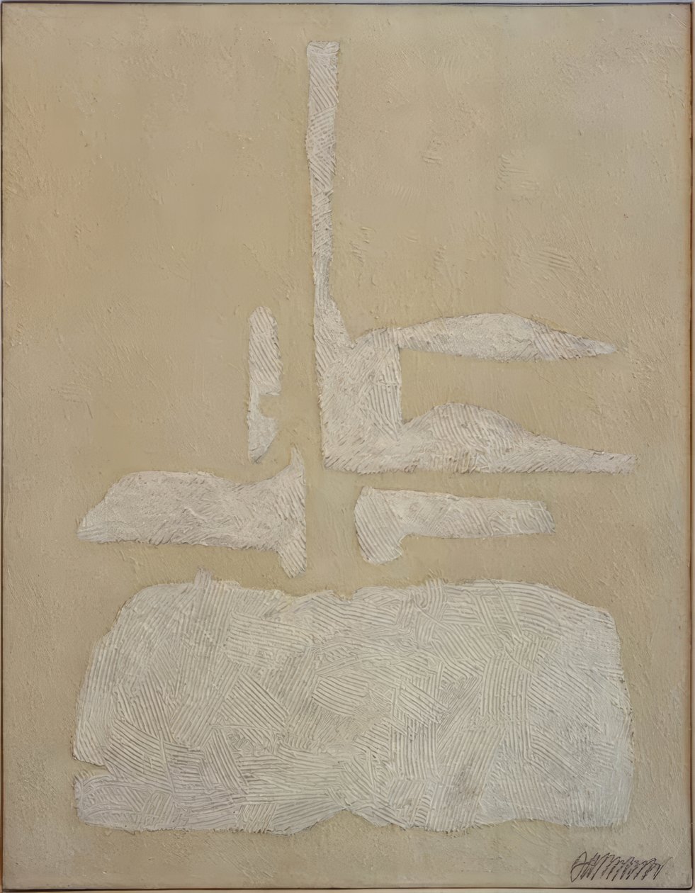 Hani-i-vit med kammat garn av Willi Baumeister