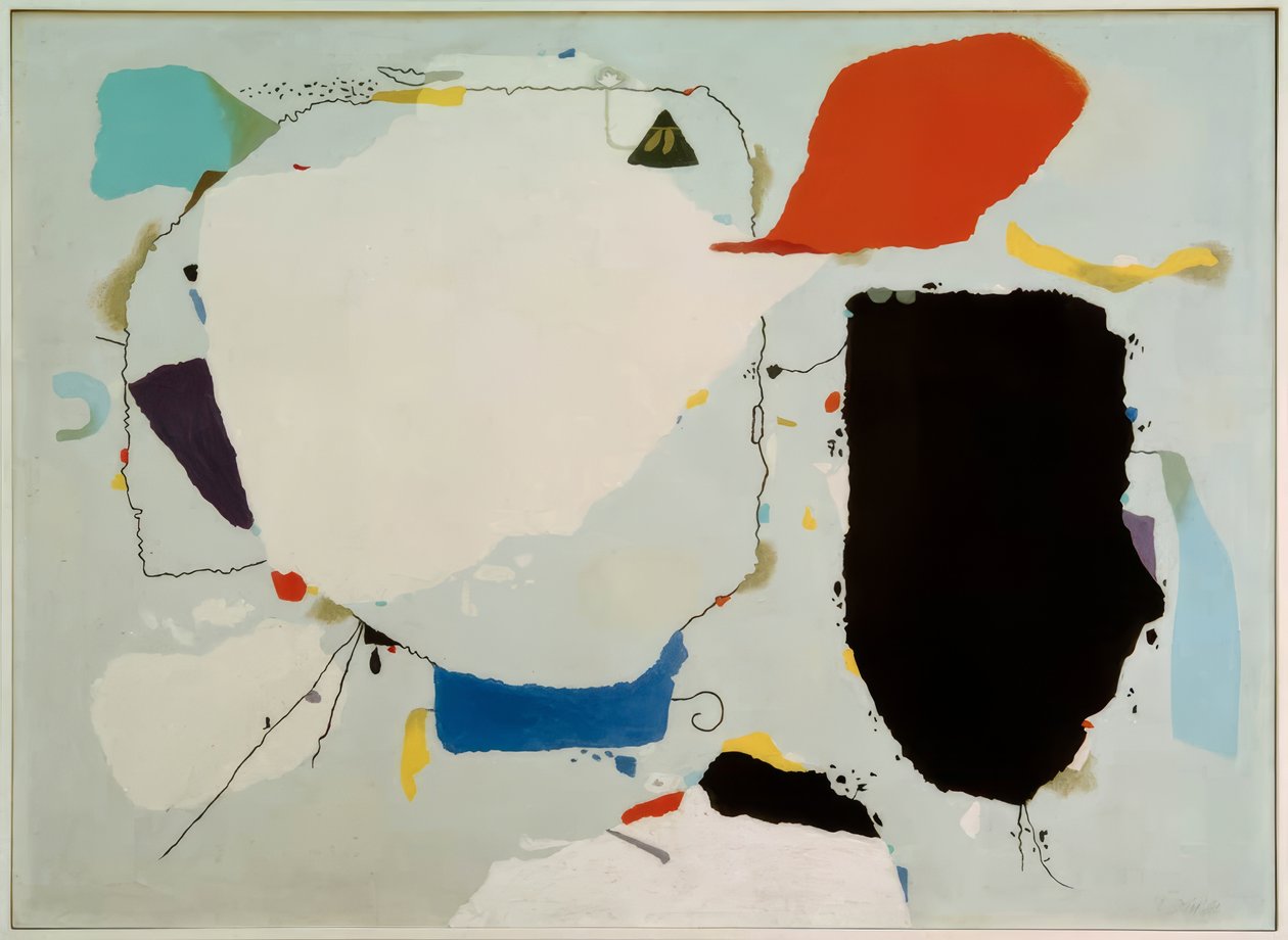 Monturi på rött och blått av Willi Baumeister