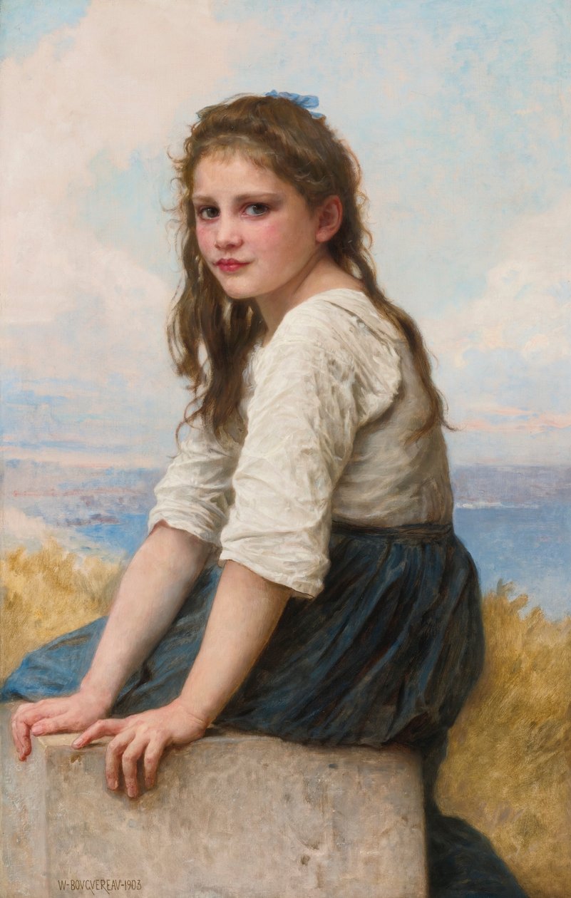 Au bord de la mer  av William Adolphe Bouguereau