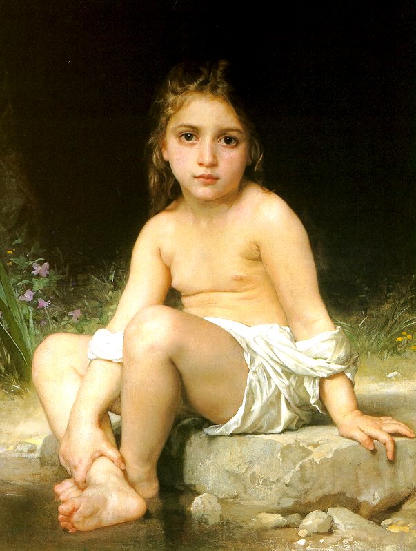 Bathing Child av William Adolphe Bouguereau