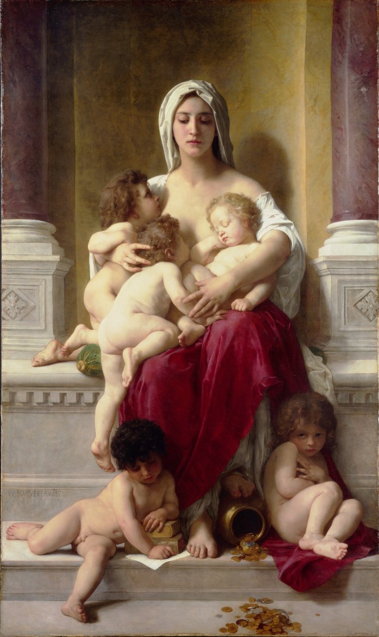 Charity  av William Adolphe Bouguereau