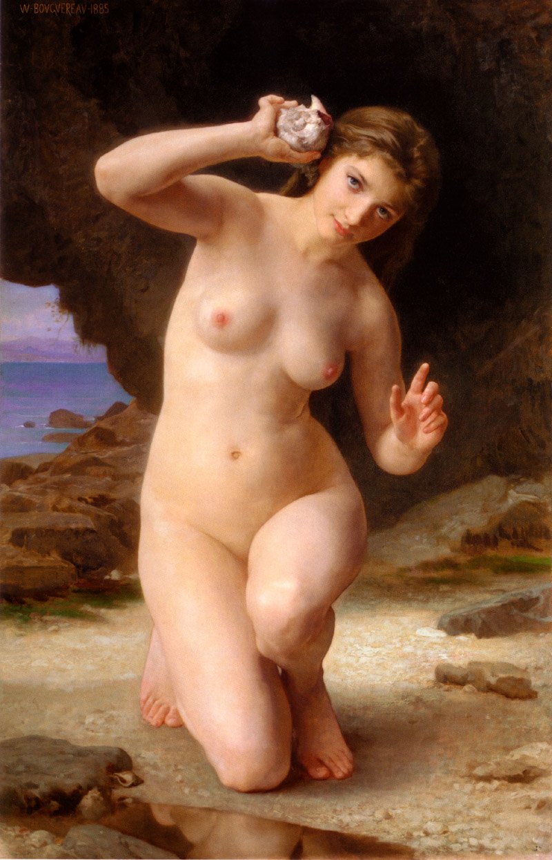 Femme au Coquillage av William Adolphe Bouguereau
