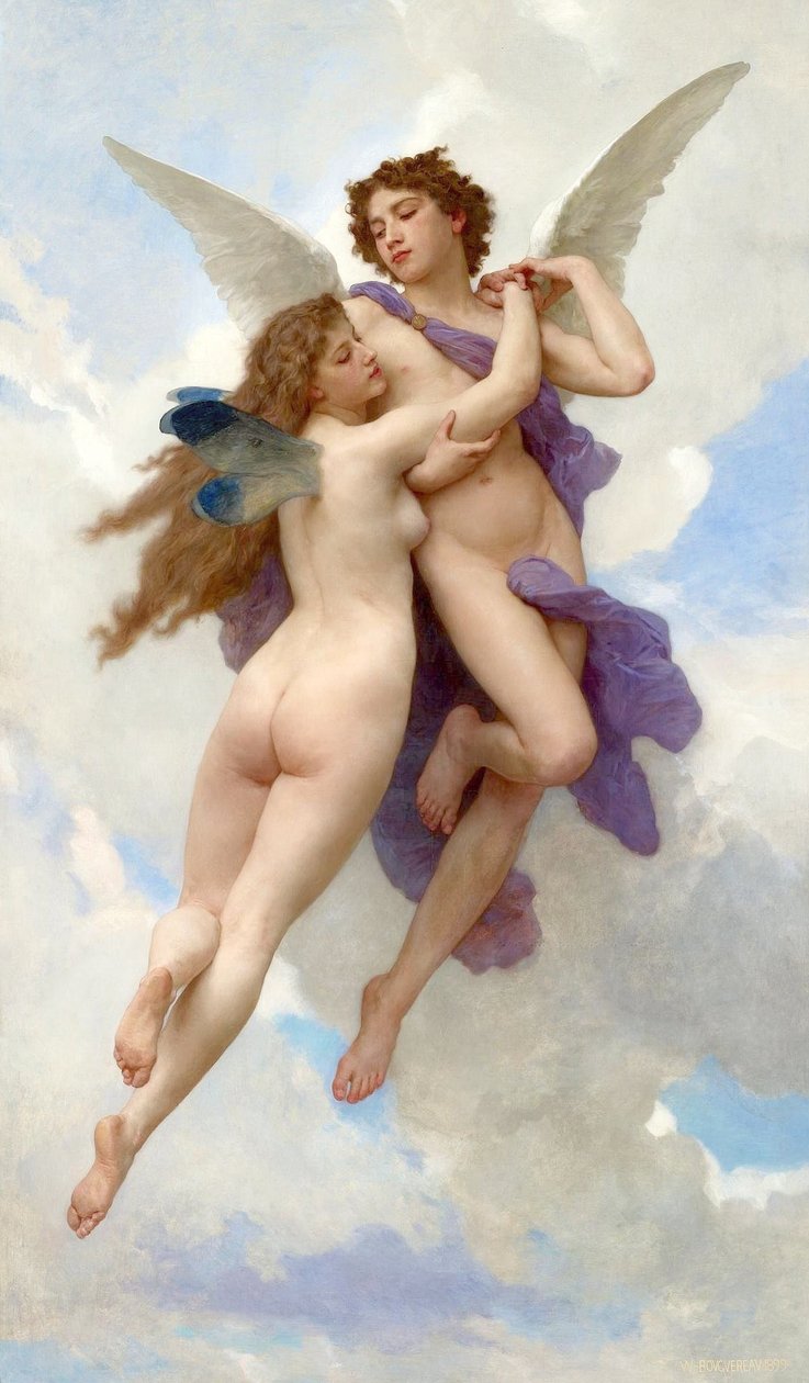 LAmour et Psych  av William Adolphe Bouguereau