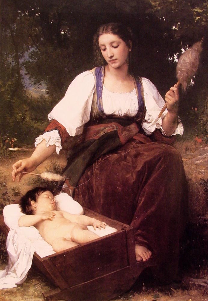 Lullaby  av William Adolphe Bouguereau