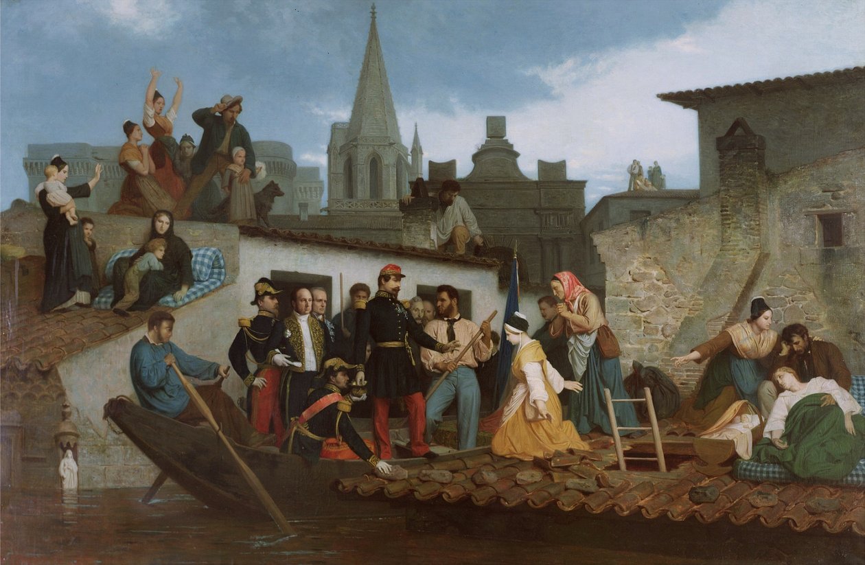 Napoleon III Visiting Flood Victims of Tarascon  av William Adolphe Bouguereau