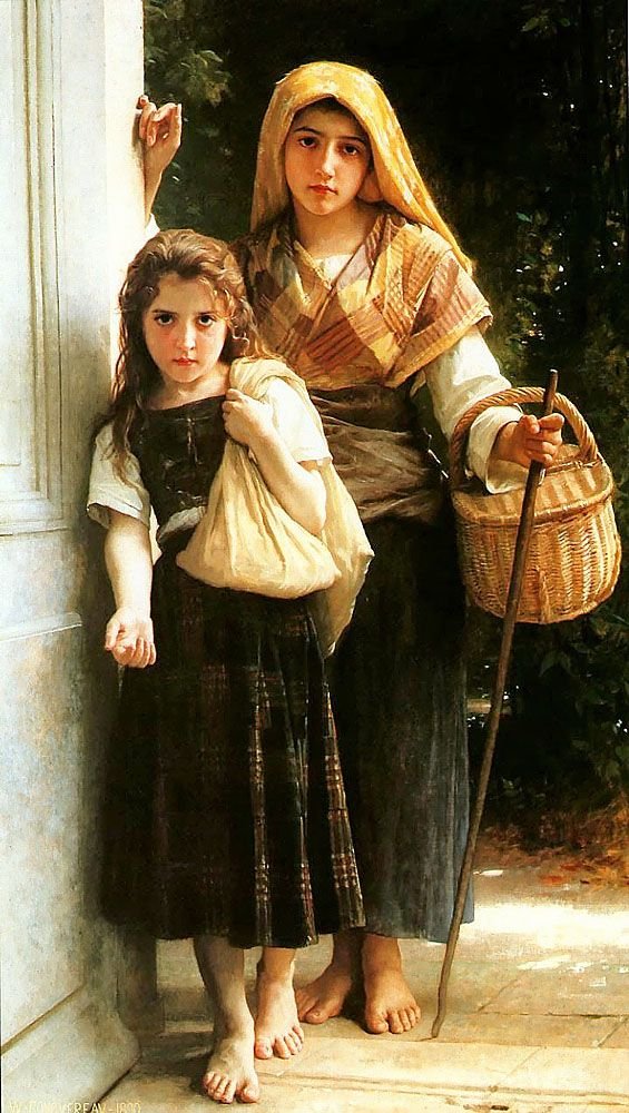 Petites Mendiantes  av William Adolphe Bouguereau