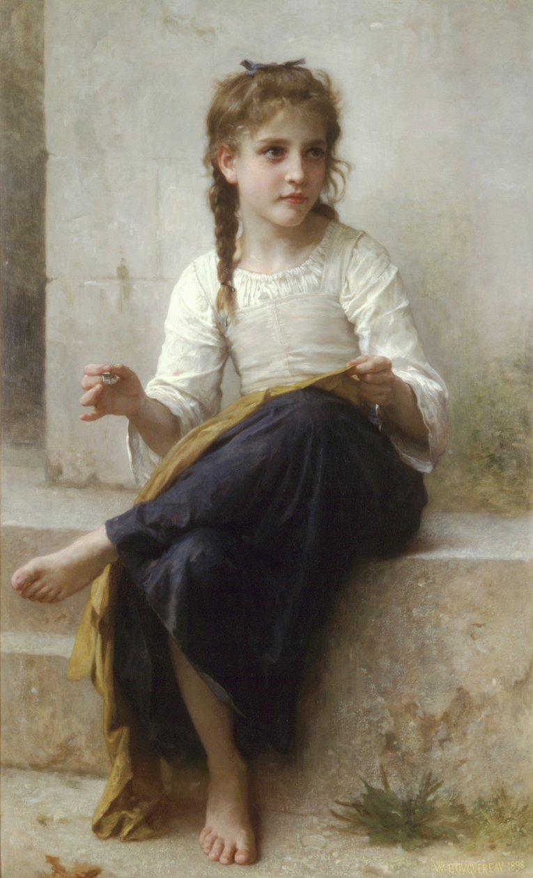 Sewing  av William Adolphe Bouguereau