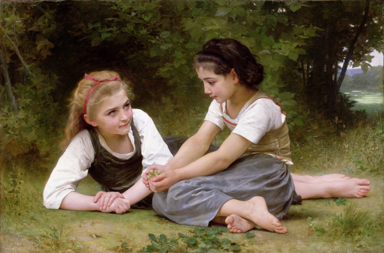 Nötsamlarna, 1882 av William Adolphe Bouguereau