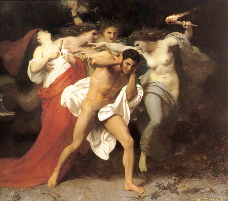 The Remorse of Orestes av William Adolphe Bouguereau