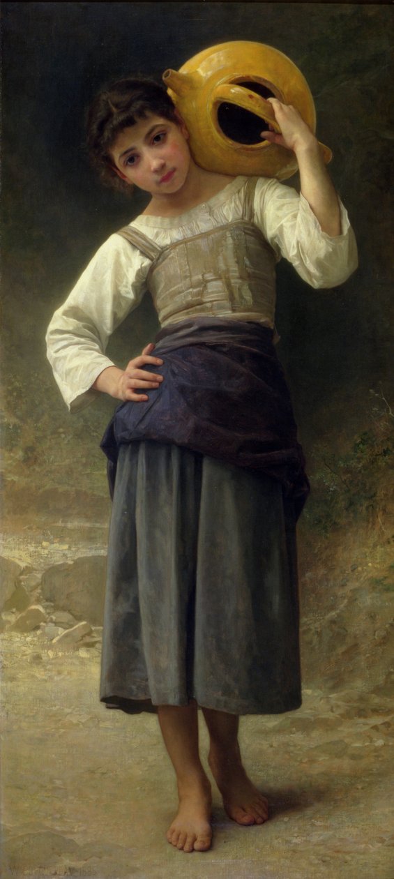 The Water Girl (Young Girl Going to the Spring) 1885  av William Adolphe Bouguereau