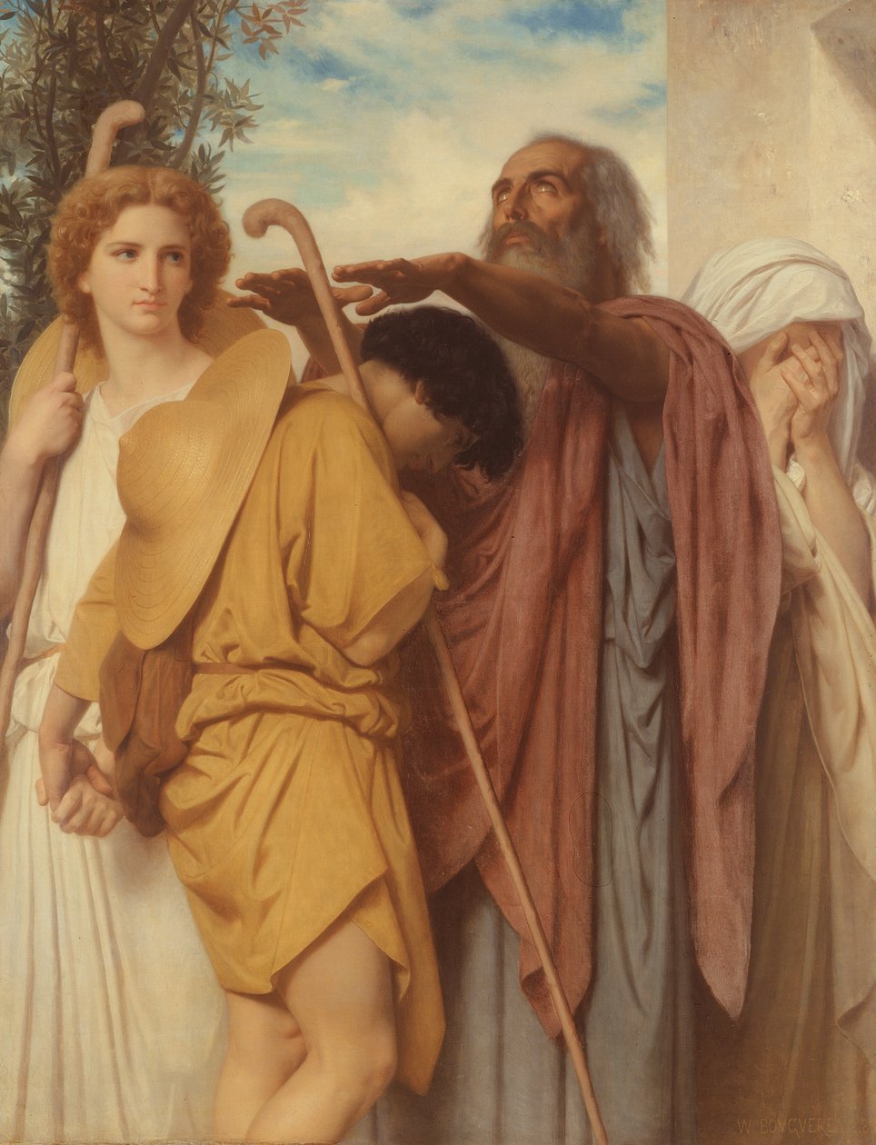 Tobias får sin fars välsignelse, 1860 av William Adolphe Bouguereau