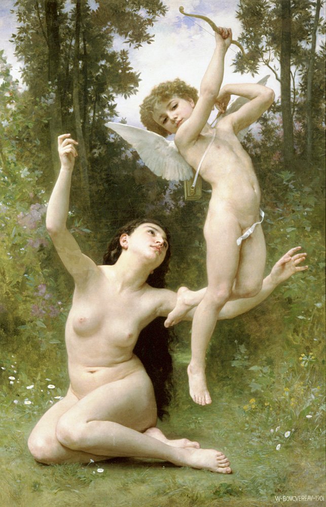 lamour senvole av William Adolphe Bouguereau