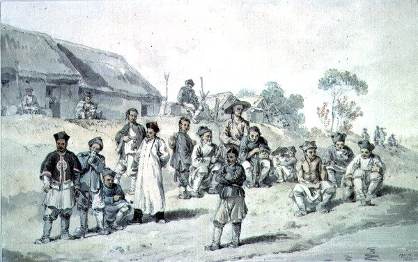 Kineser observerar den brittiska (Lord Macartneys) ambassad av William Alexander