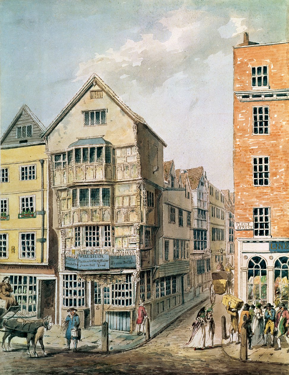 Hörn av Fleet Street och Chancery Lane av William Alexander
