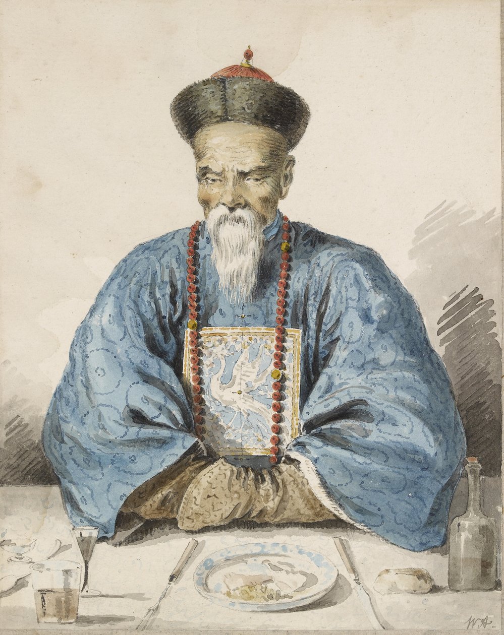 Kantonens fyra-tio (akvarell över grafit på papper) av William Alexander