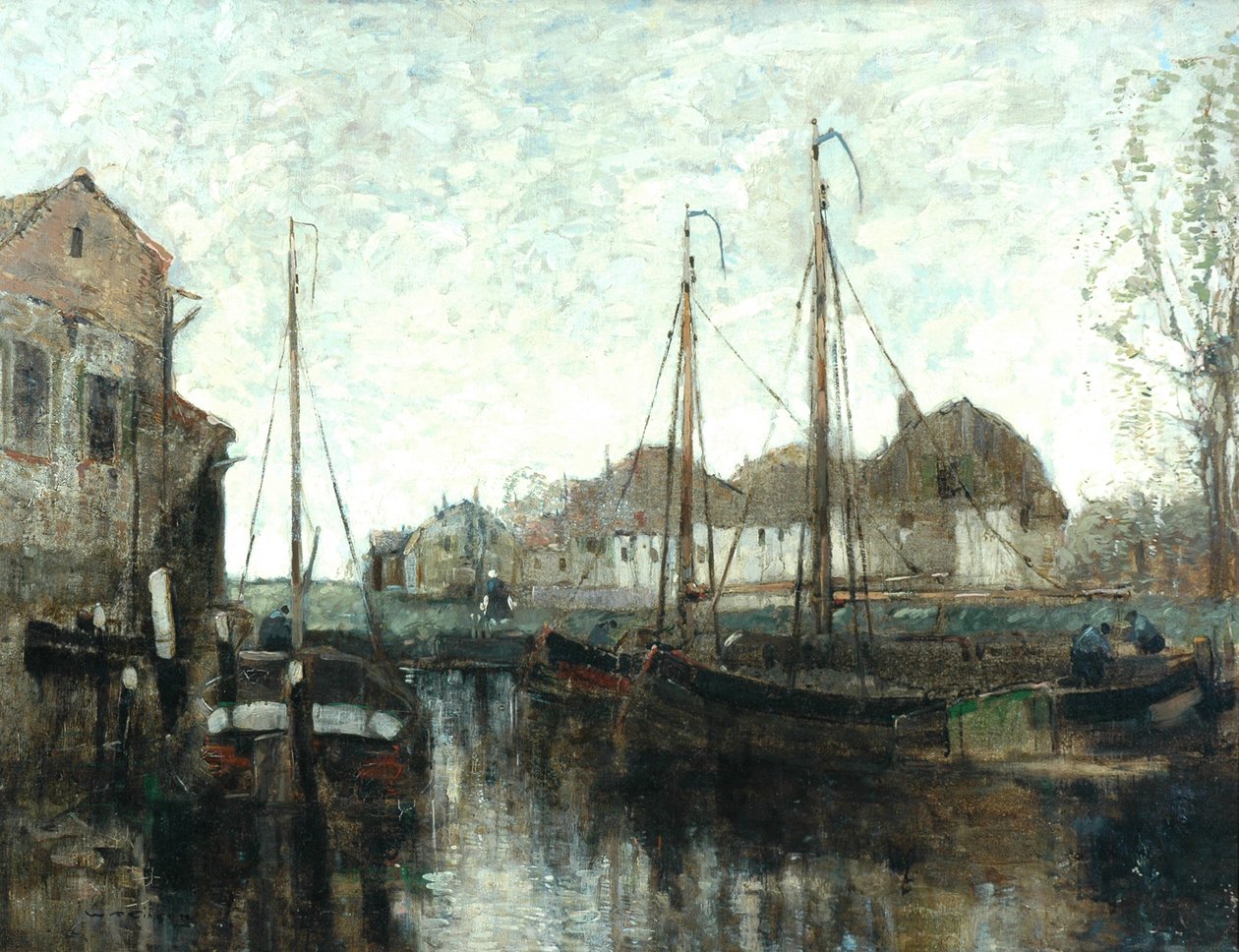 En hollandsk kanal swed av Alfred Gibson William