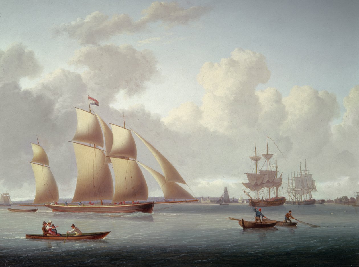 Holländska och andra fartyg utanför Greenwich av William Anderson