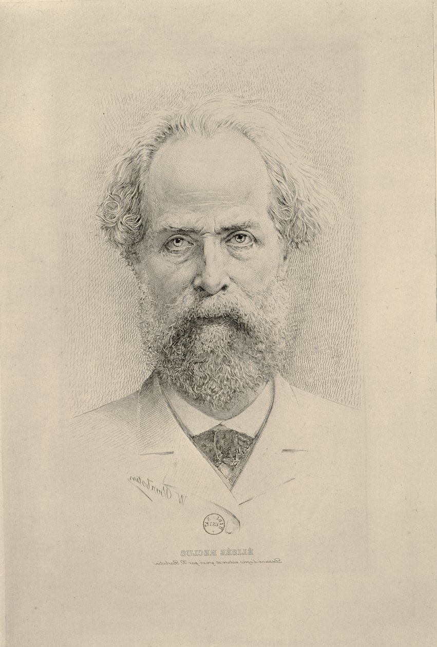 Porträtt av Elisee Reclus (1830-1905) av William Barbotin