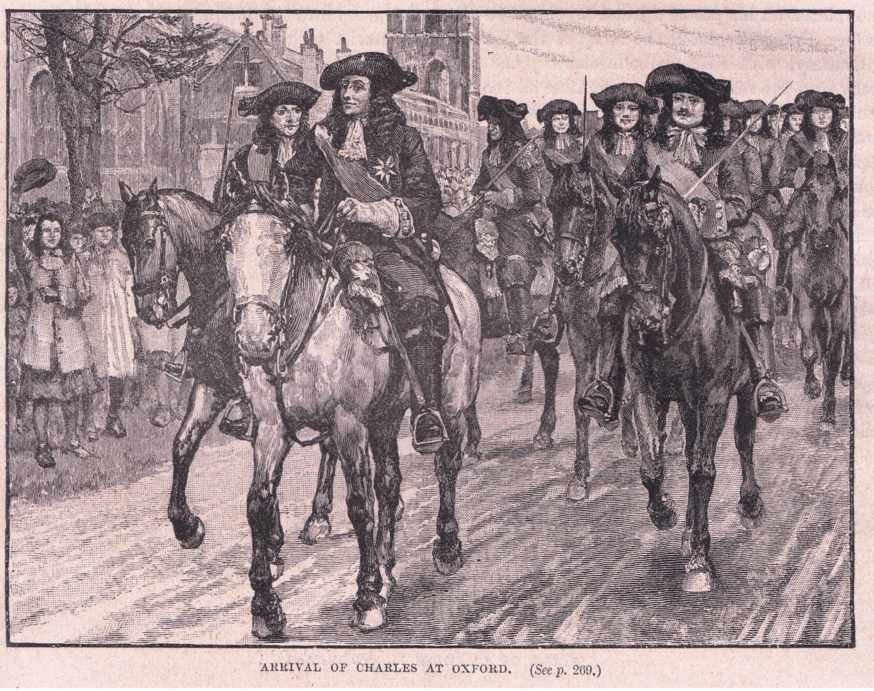 Charles ankomst till Oxford 1681 e.Kr av William Barnes Wollen