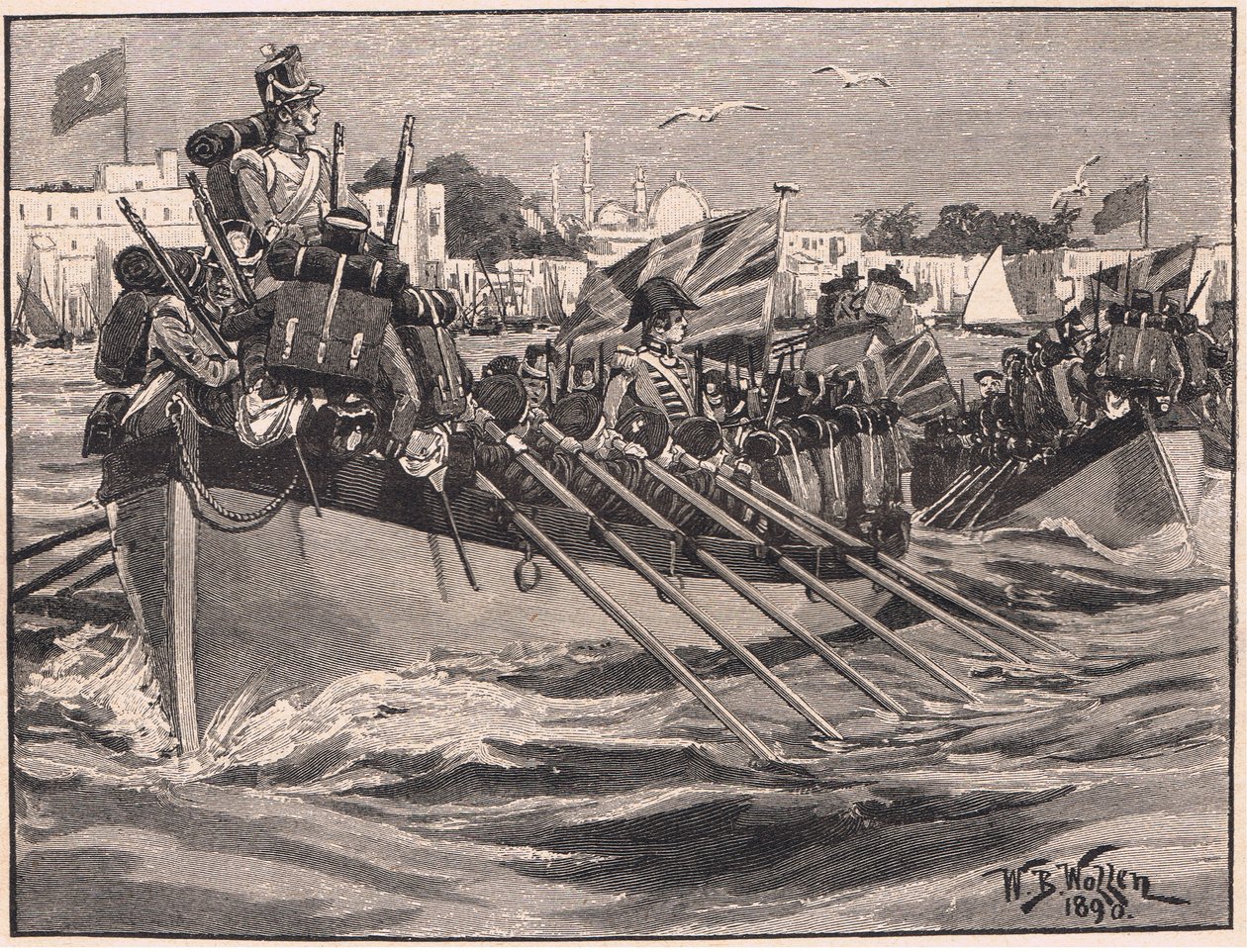 De brittiska truppernas avgång från Alexandria AD 1807 av William Barnes Wollen