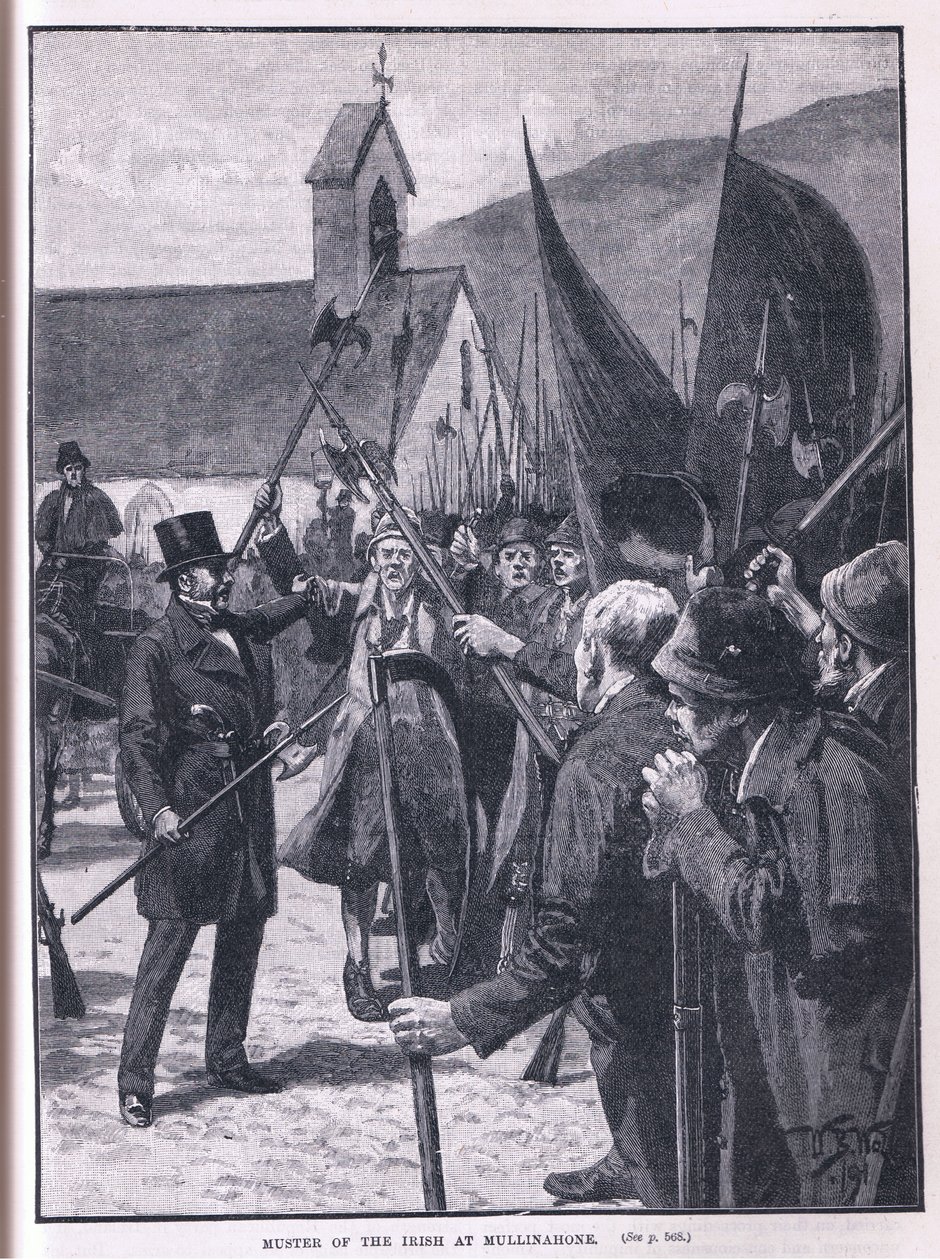 Irländarnas mönstring i Mullinahone AD 1848 av William Barnes Wollen