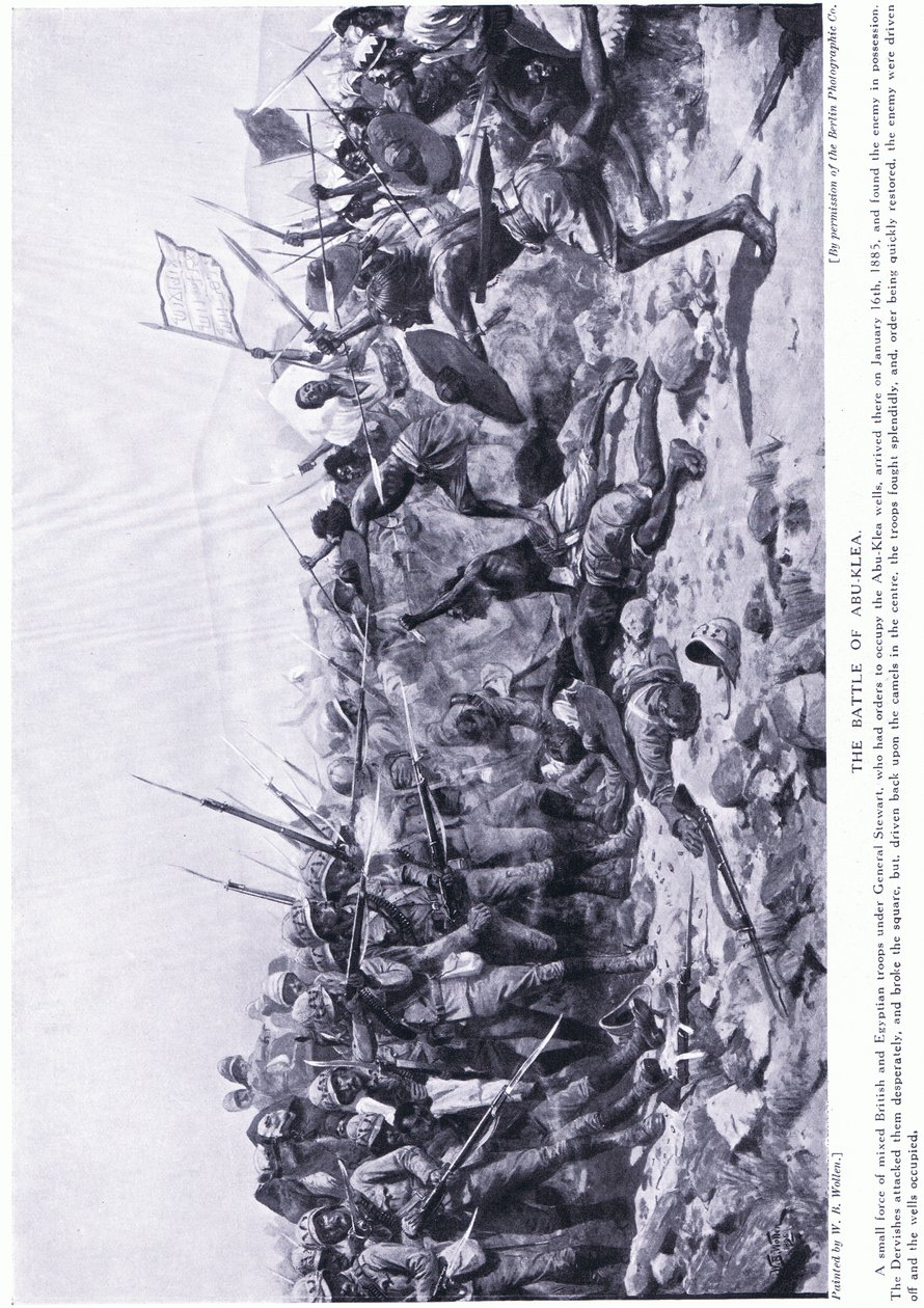 Slaget vid Abu-Klea 16 januari 1885 AD, ca 1920 av William Barnes Wollen