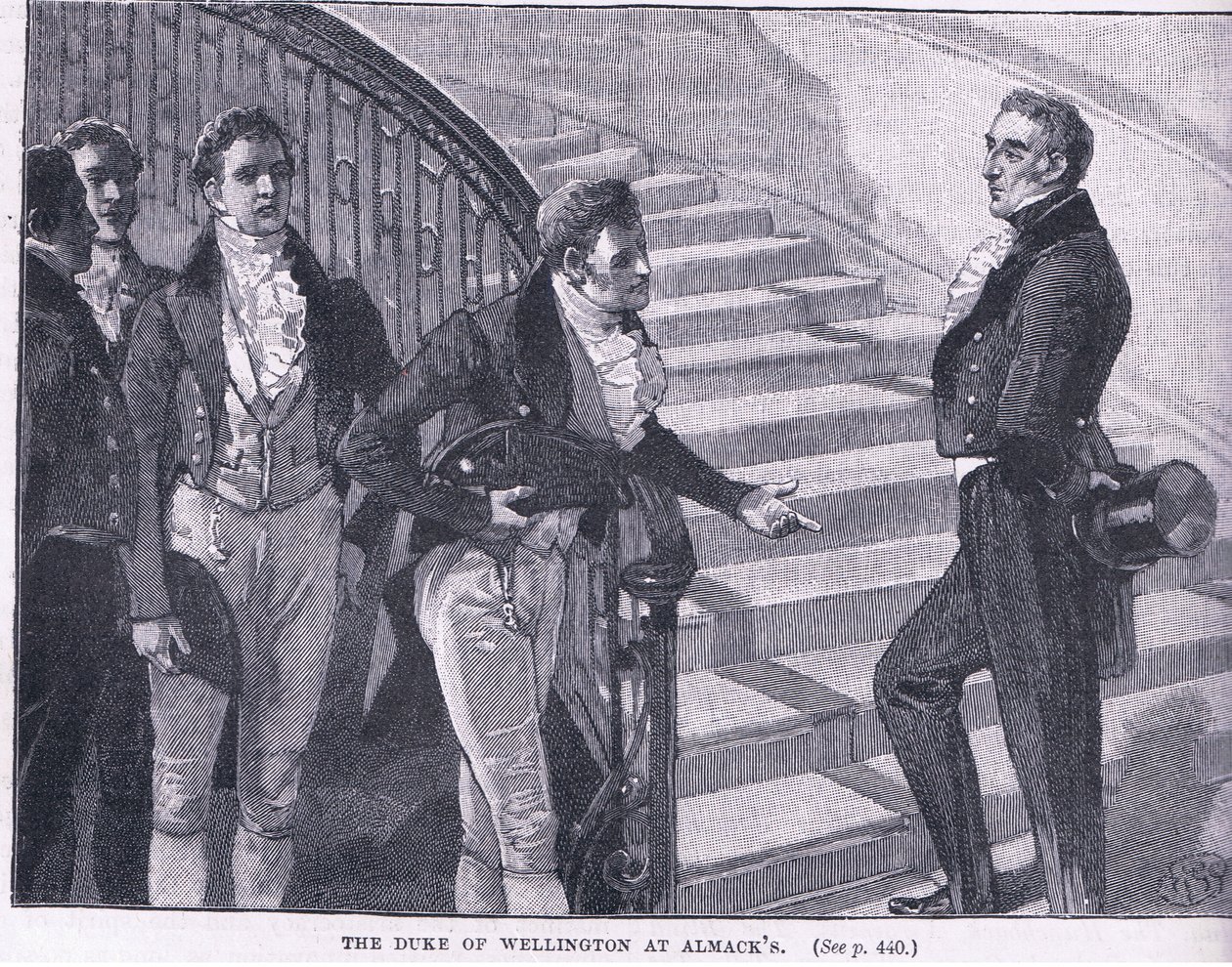 Hertigen av Wellington i Almacks 1830 e.Kr av William Barnes Wollen