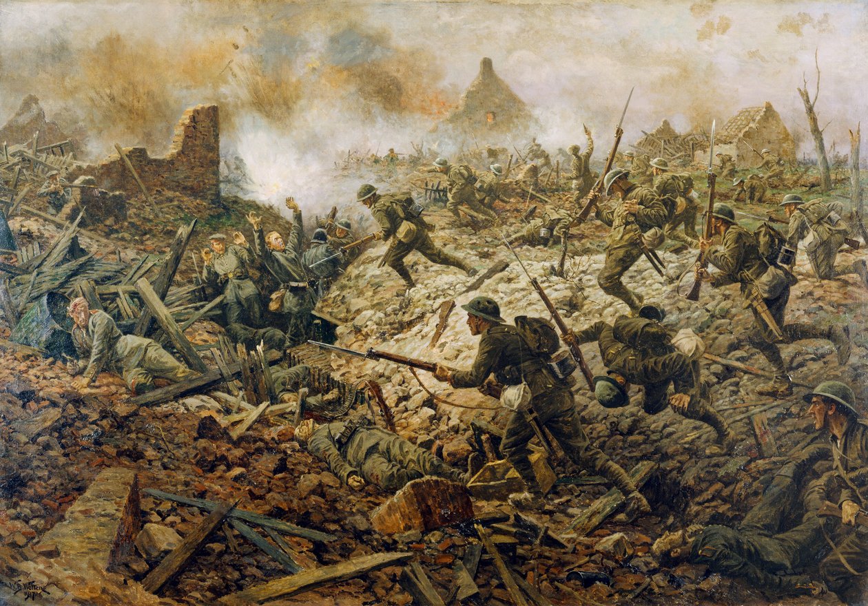 Territorialerna i Pozieres den 23 juli 1916, 1917 av William Barnes Wollen