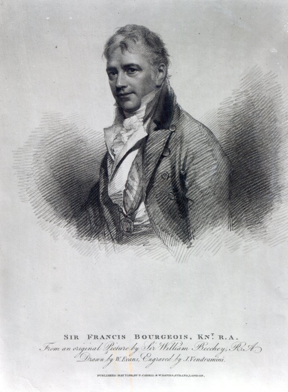 Sir Francis Bourgeois, efter en ritning av W. Evans, graverad av J. Vendramini, 1811 av William Beechey