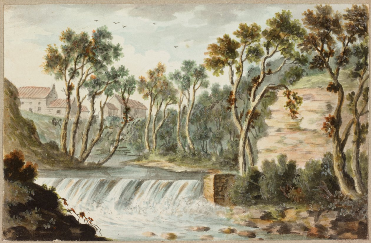 Northumberland Scene (penna och akvarell på papper) av William Beilby