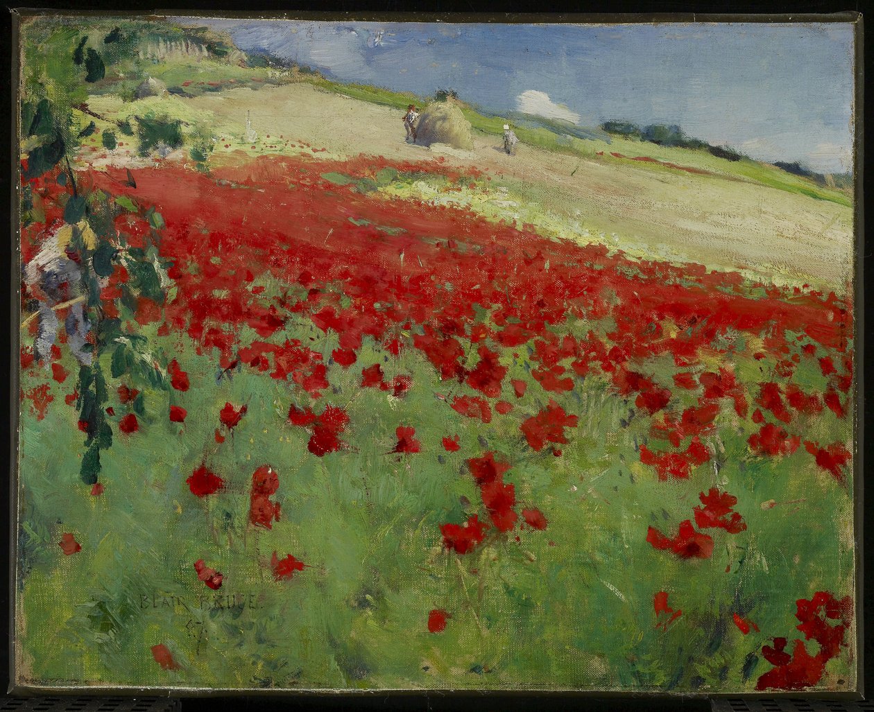 Landskap med vallmo, 1887 av William Blair Bruce