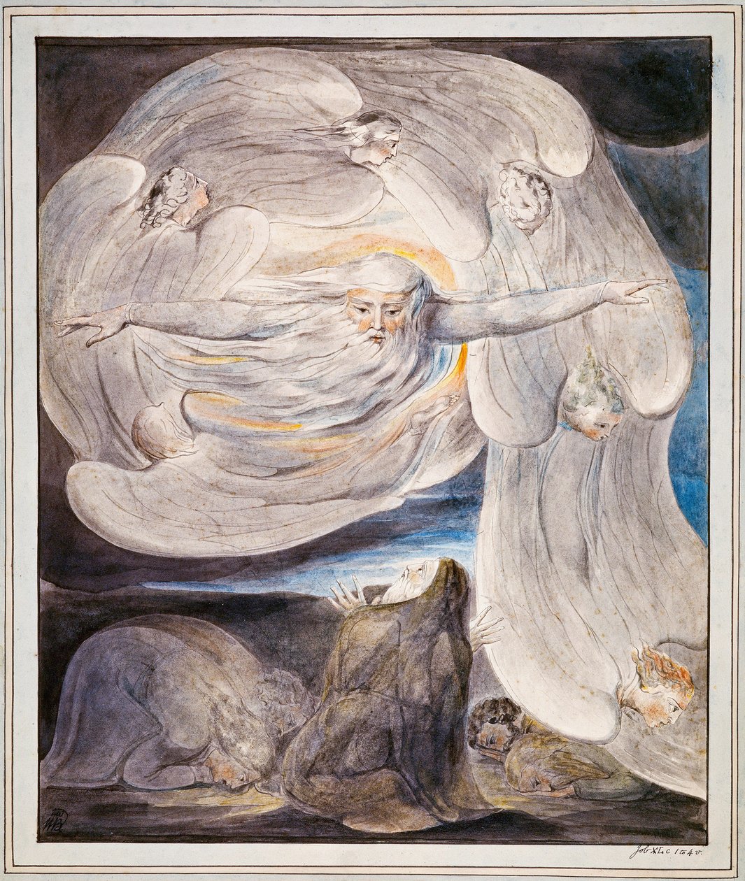  Job Confessing His Presumption to God  av William Blake