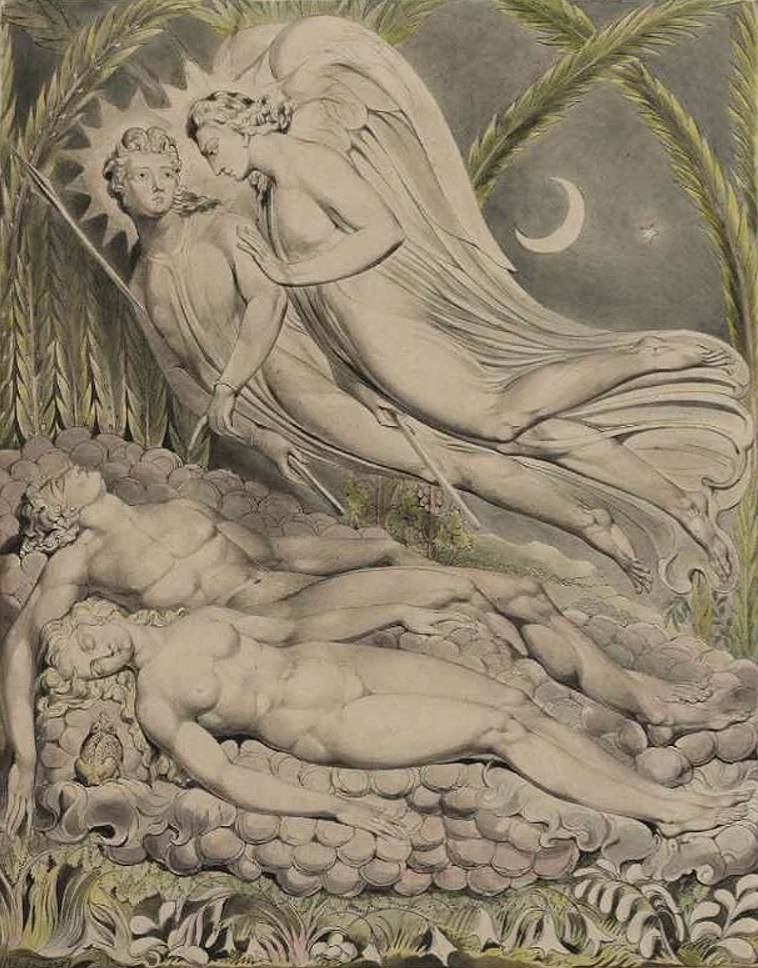 Adam and Eve Sleeping av William Blake