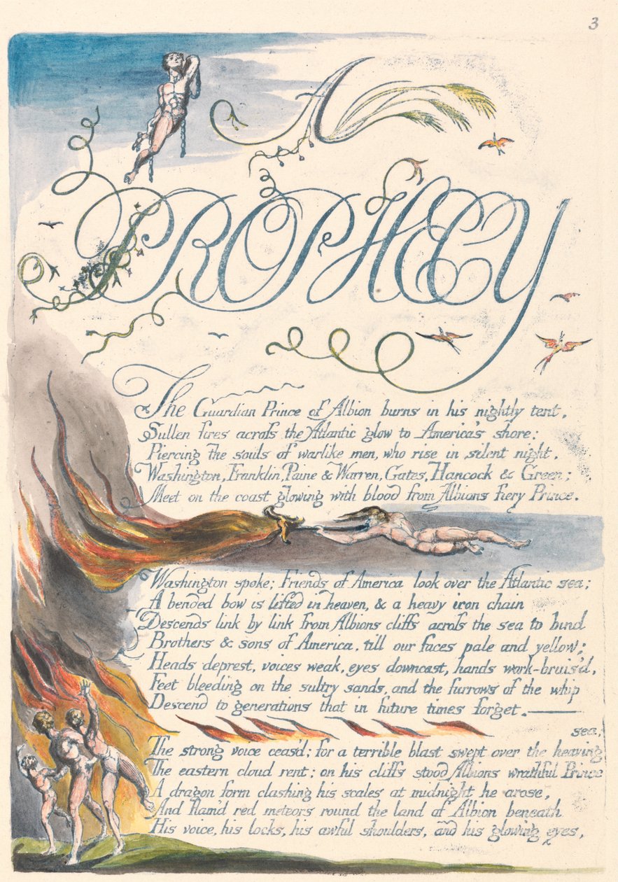 Amerika. En profetia, platta 5, A av William Blake