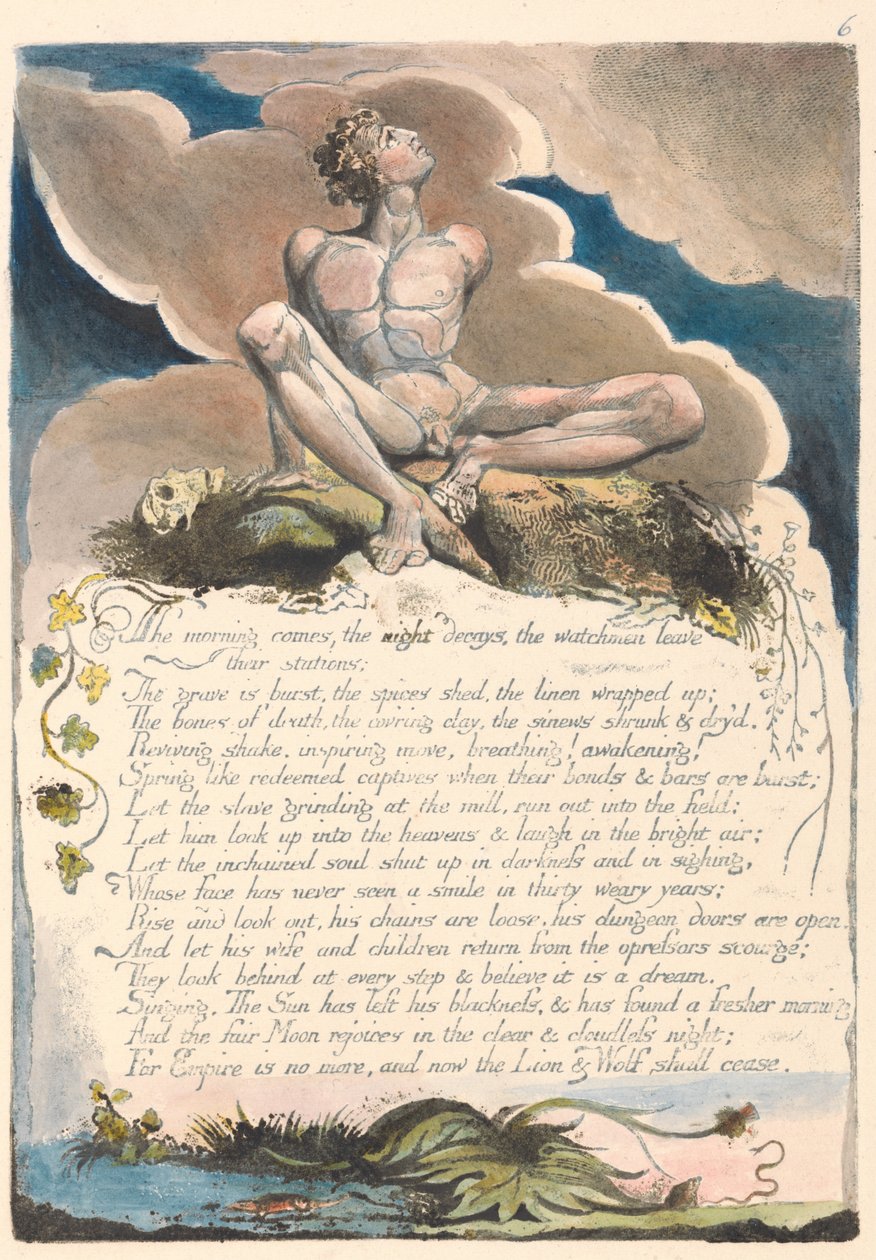 Amerika. En profetia, platta 8, morgonen kommer .... av William Blake