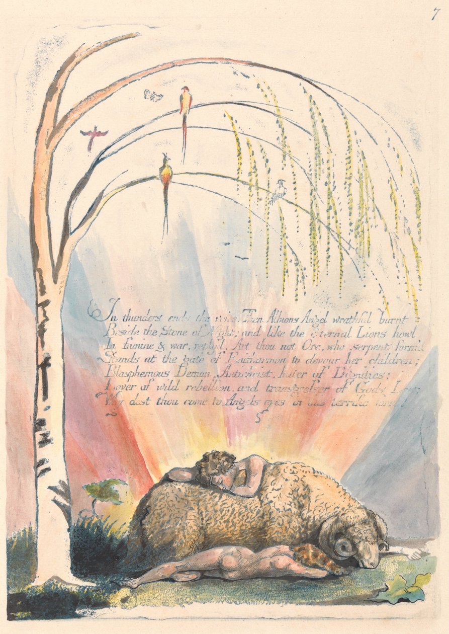 Amerika. En profetia, platta 9, av William Blake