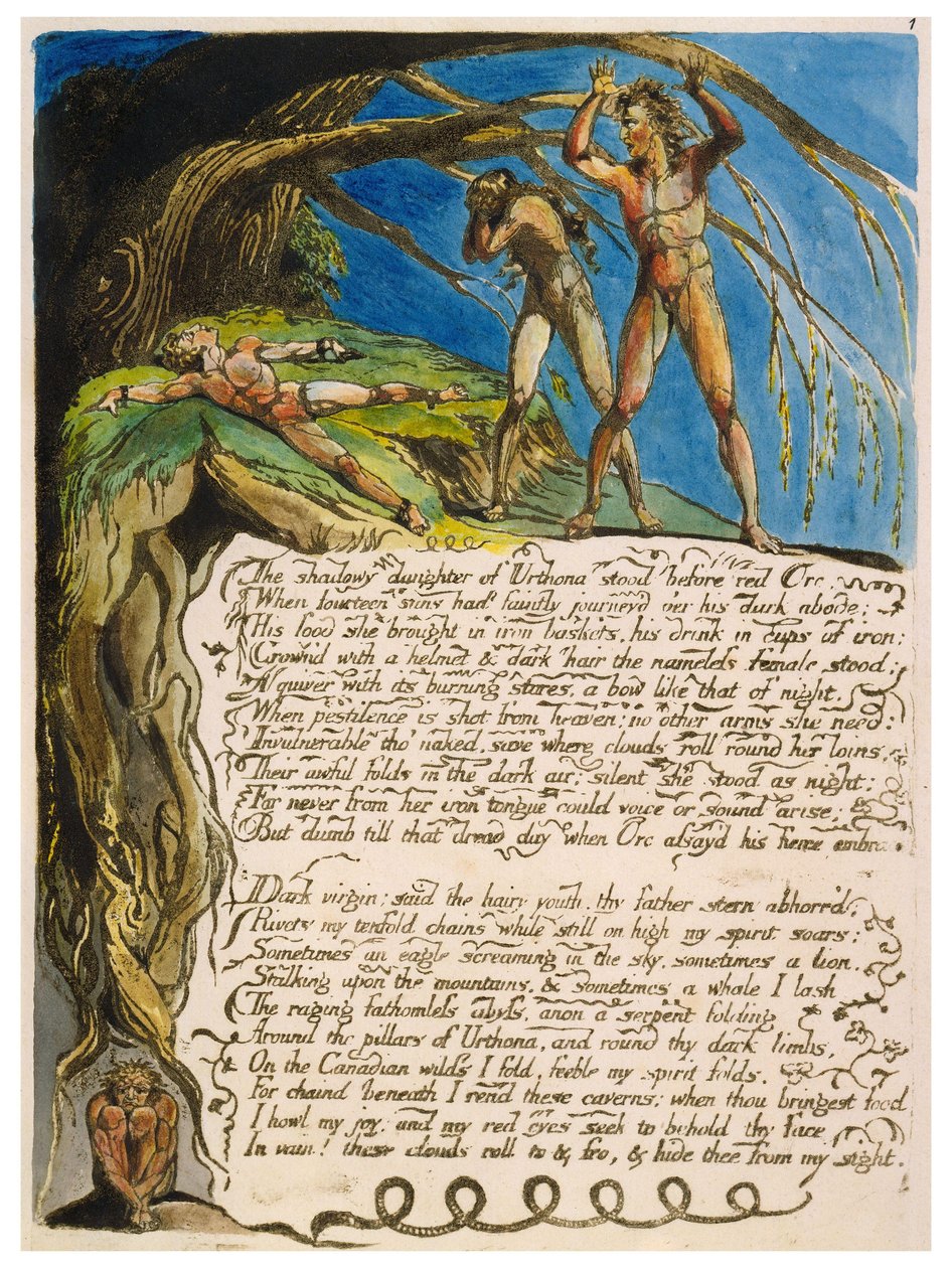 Amerika en profetia Kopiera en platta 03 av William Blake